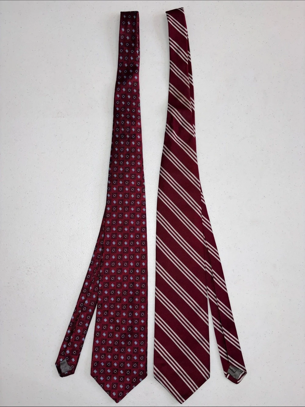 Robert Talbott Parsow's Vintage Men Silk Ties Burgundy Patterned Silk Tie Set